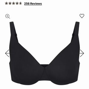 SKIMS Black Seamless T-Shirt Bra